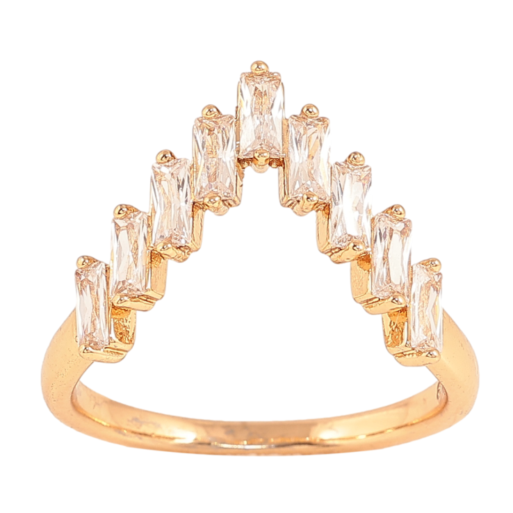 Каблучка Xuping колір Позолота 18K "Візерунок з кристалами" фото №2 Каблучка Xuping колір Позолота 18K "Візерунок з кристалами" фото №2