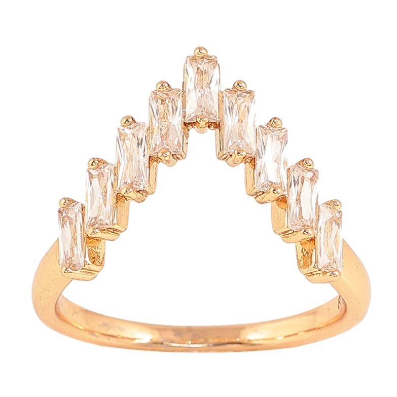 Каблучка Xuping колір Позолота 18K "Візерунок з кристалами" фото №1 Каблучка Xuping колір Позолота 18K "Візерунок з кристалами" фото №1