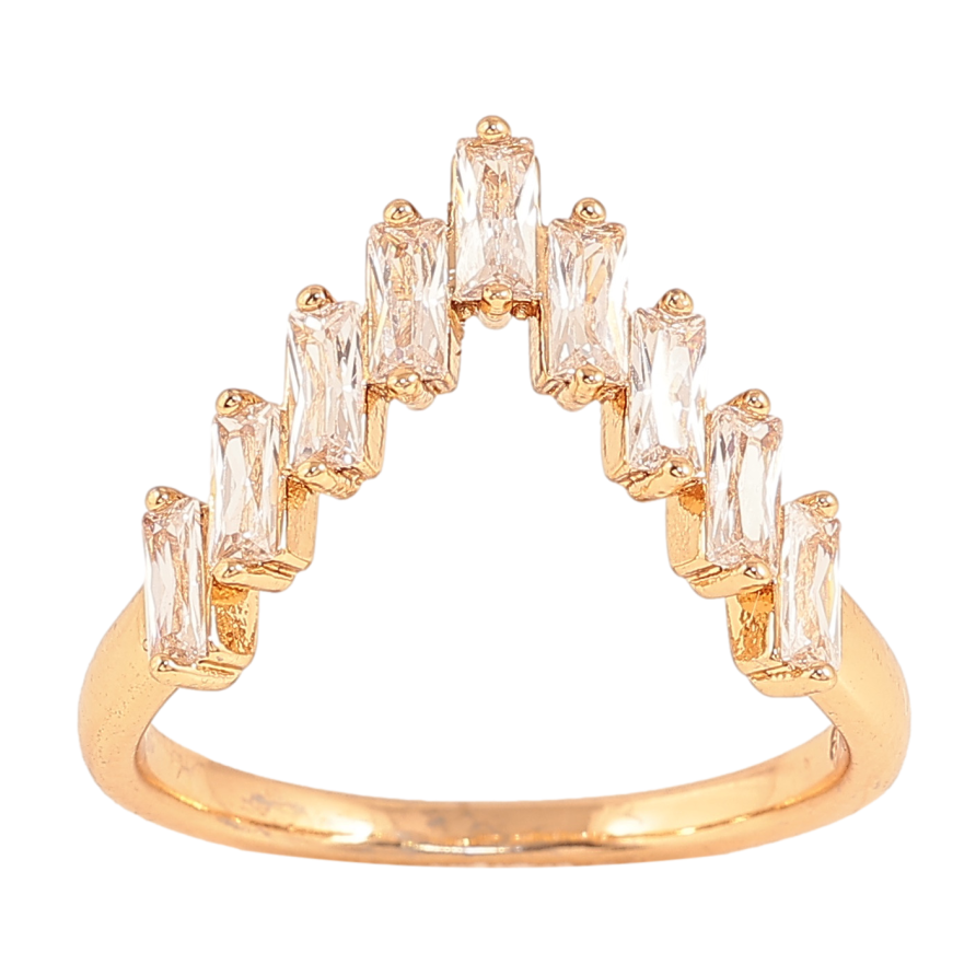 Каблучка Xuping колір Позолота 18K "Візерунок з кристалами" фото №1 Каблучка Xuping колір Позолота 18K "Візерунок з кристалами" фото №1