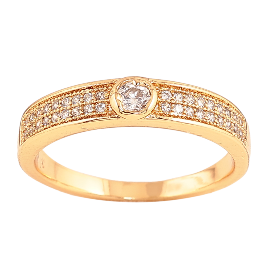 Кольцо Xuping цвет Позолота 18K "Узор с инкрустацией кристаллами" фото №1