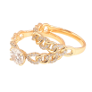 Кольцо Xuping цвет Позолота 18K "Двойное с узором цепочка и кристаллами" фото №3 Кольцо Xuping цвет Позолота 18K "Двойное с узором цепочка и кристаллами" фото №3