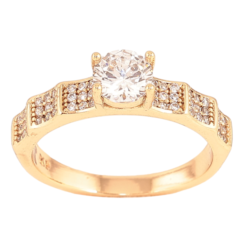 Каблучка Xuping колір Позолота 18K "Візерунок з кристалами" фото №7 Каблучка Xuping колір Позолота 18K "Візерунок з кристалами" фото №7