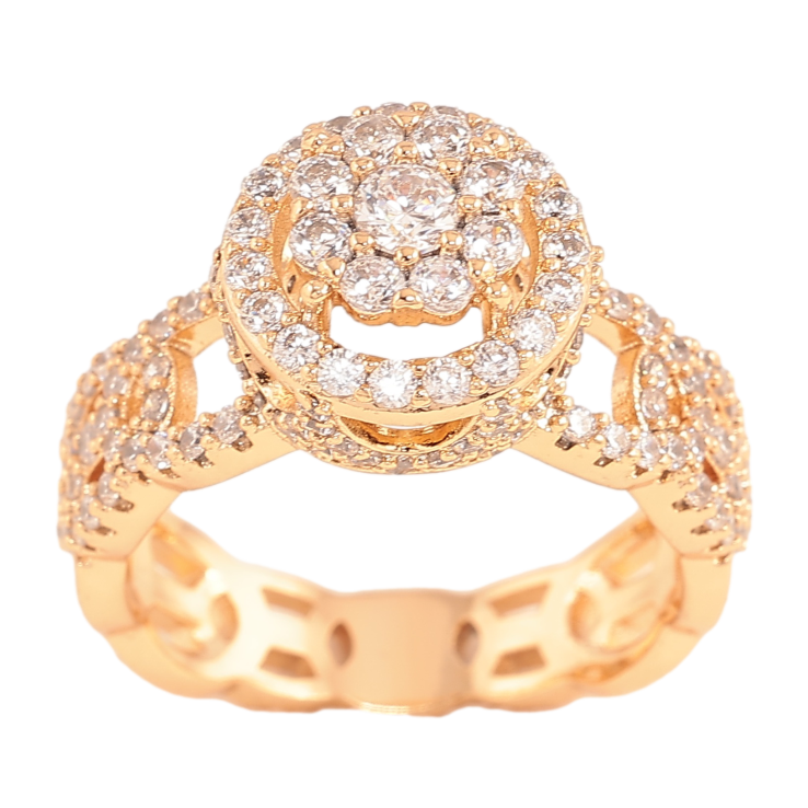 Каблучка Xuping колір Позолота 18K "Інкрустація кристалами" фото №11