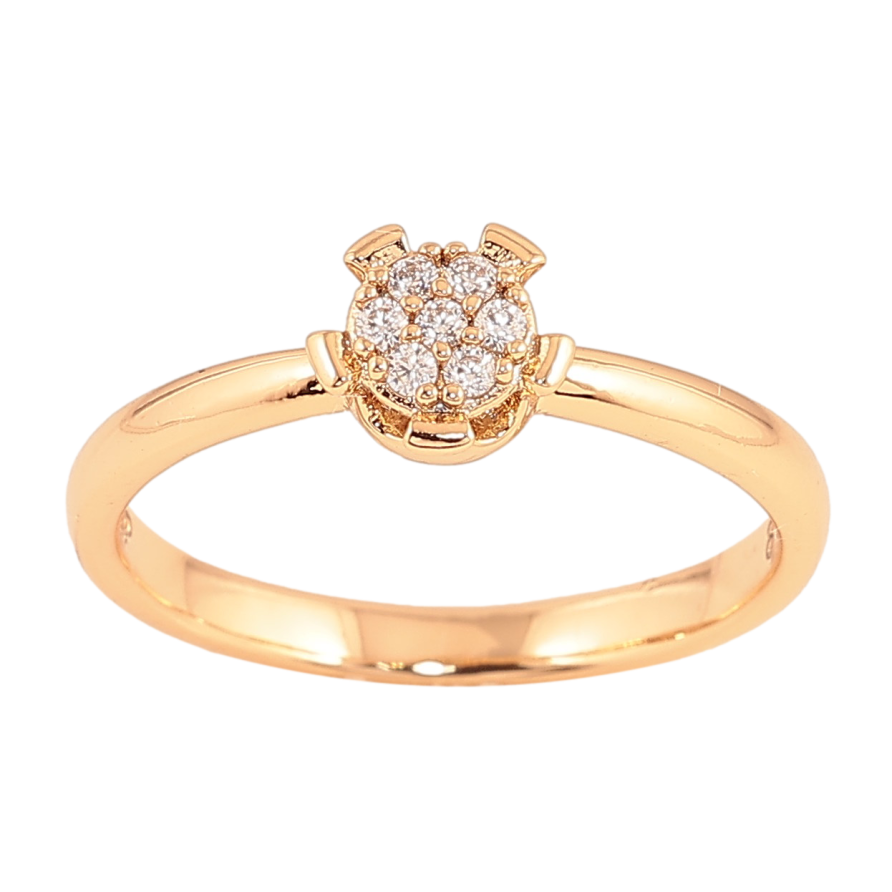 Кольцо Xuping цвет Позолота 18K "Узор с кристаллами" фото №1 Кольцо Xuping цвет Позолота 18K "Узор с кристаллами" фото №1