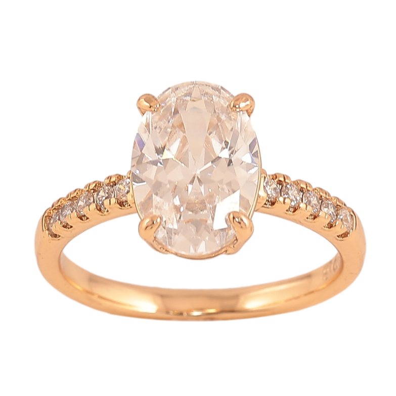 Кольцо Xuping цвет Позолота 18K "Узор с кристаллом" фото №1 Кольцо Xuping цвет Позолота 18K "Узор с кристаллом" фото №1
