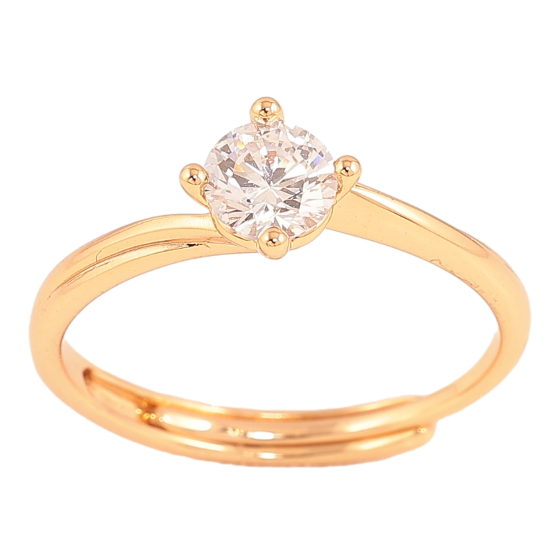Каблучка Xuping колір Позолота 18K "Кристал, ø 5мм" фото №4