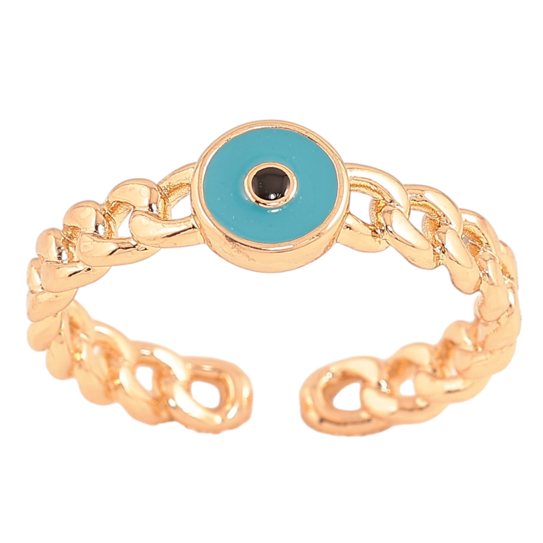 Кольцо Xuping цвет Позолота 18K "Узор цепочка с эмалью" фото №1 Кольцо Xuping цвет Позолота 18K "Узор цепочка с эмалью" фото №1