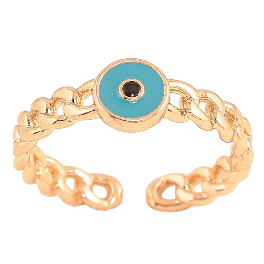 Кольцо Xuping цвет Позолота 18K "Узор цепочка с эмалью" фото №1 Кольцо Xuping цвет Позолота 18K "Узор цепочка с эмалью" фото №1