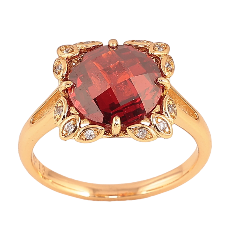 Каблучка Xuping колір Позолота 18K "Візерунок з червоним кристалом" фото №13 Каблучка Xuping колір Позолота 18K "Візерунок з червоним кристалом" фото №13