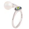 Каблучка Xuping колір Родій із кр-ми Swarovski "Кристал Vitrail Medium з матовою перлиною" фото №4 Каблучка Xuping колір Родій із кр-ми Swarovski "Кристал Vitrail Medium з матовою перлиною" фото №4