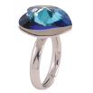 Кольцо Xuping цвет Родий с кр-ми Swarovski "Кристальное сердце Metallic Blue" фото №4 Кольцо Xuping цвет Родий с кр-ми Swarovski "Кристальное сердце Metallic Blue" фото №4