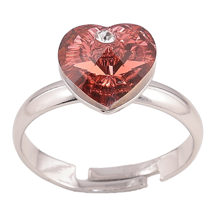 Каблучка Xuping колір Родій із кр-ми Swarovski "Кристальне серце Antique Pink із вставкою" фото №19 Каблучка Xuping колір Родій із кр-ми Swarovski "Кристальне серце Antique Pink із вставкою" фото №19