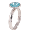 Кольцо Xuping цвет Родий с кристаллами Swarovski "Кристалл Light Turquoisel ø 10мм" фото №2 Кольцо Xuping цвет Родий с кристаллами Swarovski "Кристалл Light Turquoisel ø 10мм" фото №2