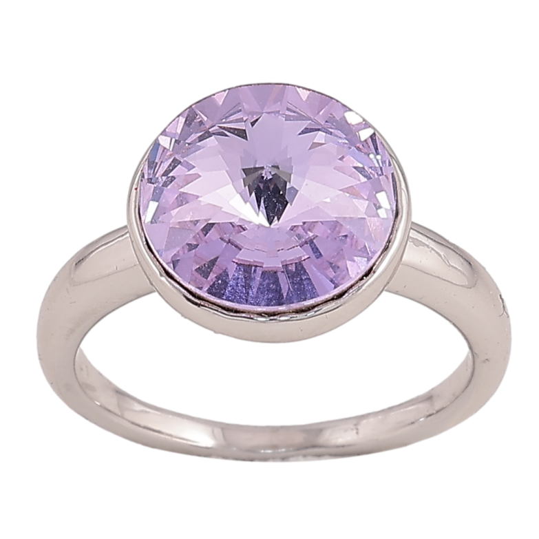 Каблучка Xuping колір Родій із кристалами Swarovski "Кристал Tanzanite" ø 12мм фото №8