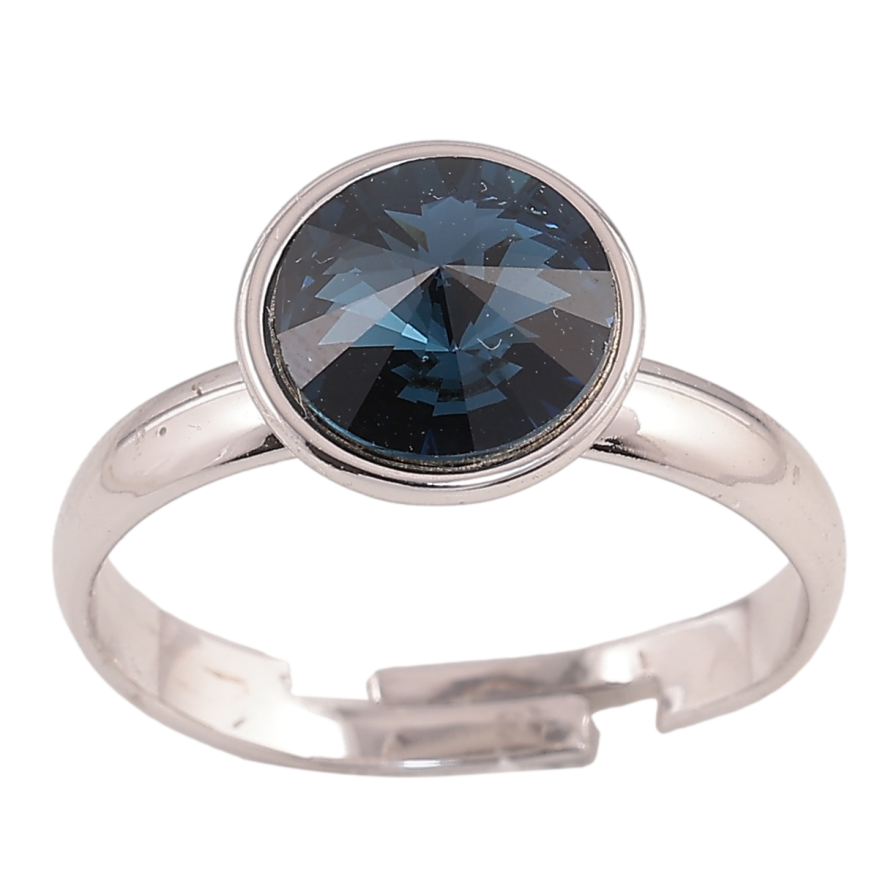 Кольцо Xuping цвет Родий с кристаллами Swarovski "Кристалл Montana ø 10мм" фото №1 Кольцо Xuping цвет Родий с кристаллами Swarovski "Кристалл Montana ø 10мм" фото №1