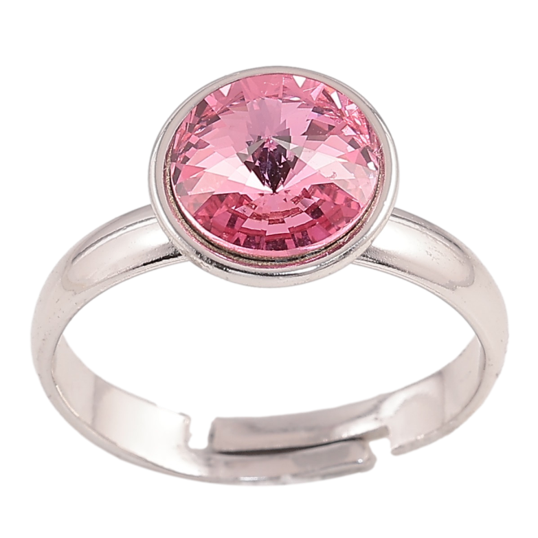 Каблучка Xuping колір Родій із кристалами Swarovski "Кристал Rose ø 10мм" фото №10 Каблучка Xuping колір Родій із кристалами Swarovski "Кристал Rose ø 10мм" фото №10