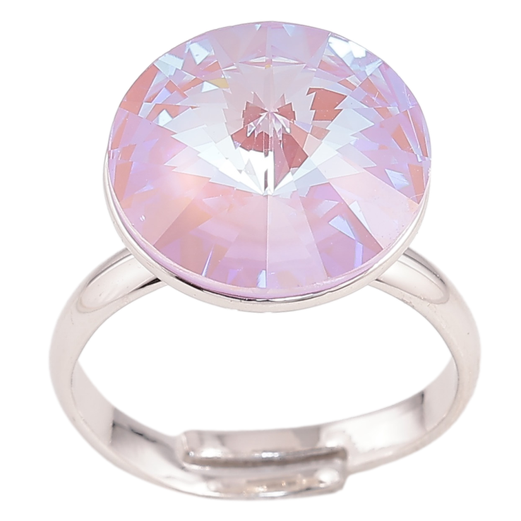 Каблучка Xuping колір Родій із кристалами Swarovski "Кристал Lavender Delite, ø 14мм" фото №20 Каблучка Xuping колір Родій із кристалами Swarovski "Кристал Lavender Delite, ø 14мм" фото №20