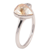 Кольцо Xuping цвет Родий с кристаллами Swarovski "Кристальное сердце Golden Shadow с кристаллом" фото №2 Кольцо Xuping цвет Родий с кристаллами Swarovski "Кристальное сердце Golden Shadow с кристаллом" фото №2