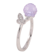 Каблучка Xuping колір Родій із кристалами Swarovski "Метелик із кристалом куля колір Tanzanite" фото №3 Каблучка Xuping колір Родій із кристалами Swarovski "Метелик із кристалом куля колір Tanzanite" фото №3