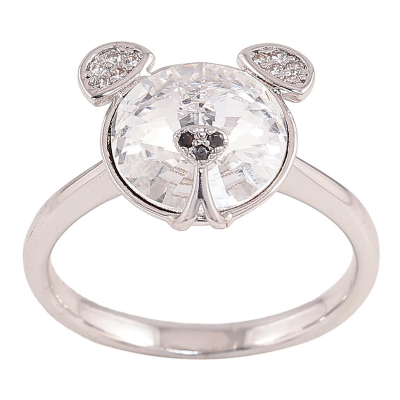 Каблучка Xuping колір Родій із кристалами Swarovski "Ведмедик кристал Clear" фото №13