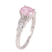 Кольцо Xuping цвет Родий "Узор с розовым кристаллом" фото №2 Кольцо Xuping цвет Родий "Узор с розовым кристаллом" фото №2
