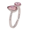 Кольцо Xuping цвет Родий с кр-ми Swarovski "Два кристалла Amethyst" фото №2
