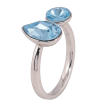 Кольцо Xuping цвет Родий с кр-ми Swarovski "Два кристалла Aquamarine" фото №2 Кольцо Xuping цвет Родий с кр-ми Swarovski "Два кристалла Aquamarine" фото №2