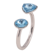 Кольцо Xuping цвет Родий с кр-ми Swarovski "Два кристалла Aquamarine" фото №3 Кольцо Xuping цвет Родий с кр-ми Swarovski "Два кристалла Aquamarine" фото №3