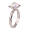 Каблучка Xuping колір Родій з кр-ми Swarovski "Кристал АВ" 10х10мм фото №2 Каблучка Xuping колір Родій з кр-ми Swarovski "Кристал АВ" 10х10мм фото №2