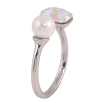Кольцо Xuping цвет Родий с кр-ми Swarovski "Кристалл АВ с жемчугом, ø 6мм, 6х8мм" фото №2 Кольцо Xuping цвет Родий с кр-ми Swarovski "Кристалл АВ с жемчугом, ø 6мм, 6х8мм" фото №2