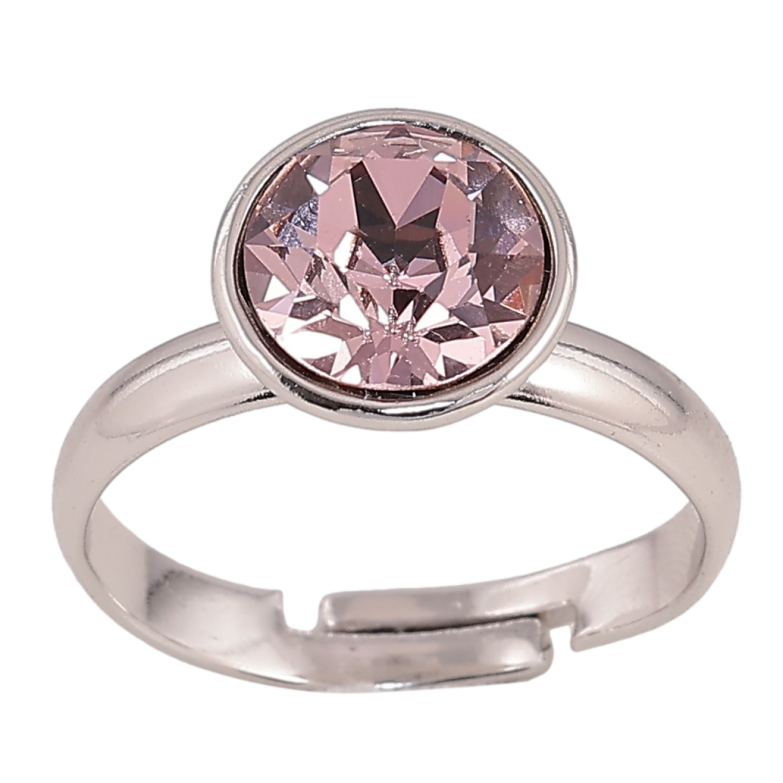 Каблучка Xuping колір Родій з кр-ми Swarovski "Кристал Amethyst" ø 10мм фото №5