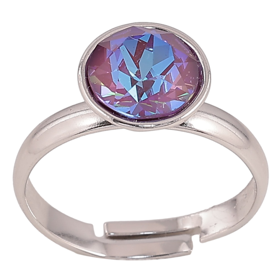 Кольцо Xuping цвет Родий с кр-ми Swarovski "Кристалл Amethyst Delite" ø 10мм фото №1 Кольцо Xuping цвет Родий с кр-ми Swarovski "Кристалл Amethyst Delite" ø 10мм фото №1