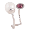 Каблучка Xuping колір Родій з кр-ми Swarovski "Кристал Amethyst з перлиною" фото №2