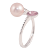 Каблучка Xuping колір Родій з кр-ми Swarovski "Кристал Amethyst з перлиною" фото №2
