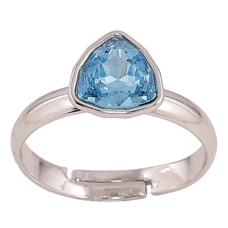 Кольцо Xuping цвет Родий с кр-ми Swarovski "Кристалл Aquamarine" фото №1 Кольцо Xuping цвет Родий с кр-ми Swarovski "Кристалл Aquamarine" фото №1