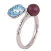 Каблучка Xuping колір Родій з кр-ми Swarovski "Кристал Aquamarine з кулькою, ø 6мм, 6х8мм" фото №4 Каблучка Xuping колір Родій з кр-ми Swarovski "Кристал Aquamarine з кулькою, ø 6мм, 6х8мм" фото №4