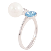 Каблучка Xuping колір Родій з кр-ми Swarovski "Кристал Aquamarine з перлиною" фото №4 Каблучка Xuping колір Родій з кр-ми Swarovski "Кристал Aquamarine з перлиною" фото №4