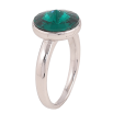 Кольцо Xuping цвет Родий с кр-ми Swarovski Кристалл Blue Zircon ø 12мм фото №2