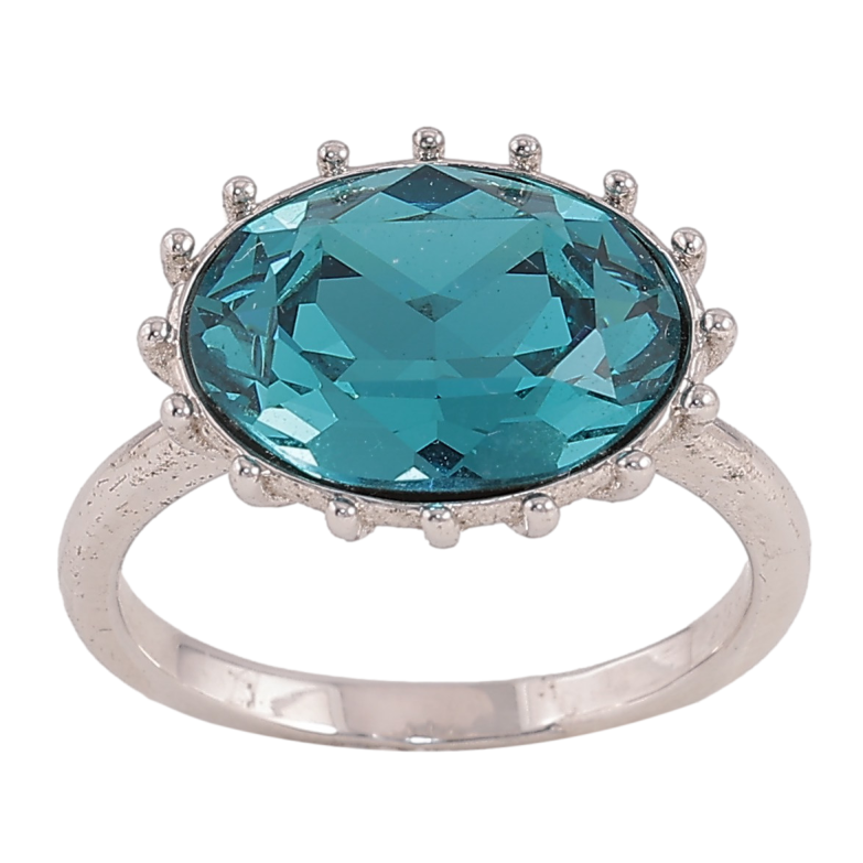 Каблучка Xuping колір Родій з кр-ми Swarovski "Кристал Blue Zircon" фото №19 Каблучка Xuping колір Родій з кр-ми Swarovski "Кристал Blue Zircon" фото №19