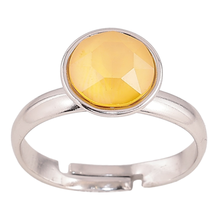 Каблучка Xuping колір Родій з кр-ми Swarovski "Кристал Buttercup" ø 10мм фото №11