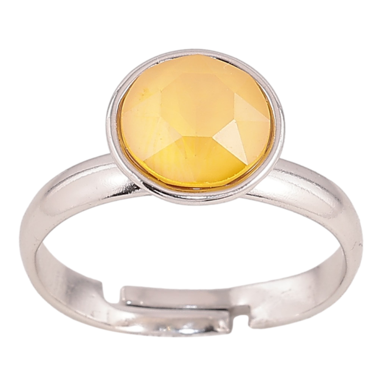 Кольцо Xuping цвет Родий с кр-ми Swarovski "Кристалл Buttercup" ø 10мм фото №4 Кольцо Xuping цвет Родий с кр-ми Swarovski "Кристалл Buttercup" ø 10мм фото №4