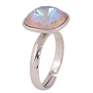 Кольцо Xuping цвет Родий с кр-ми Swarovski "Кристалл Cappuccino Delite" 14х14мм фото №3 Кольцо Xuping цвет Родий с кр-ми Swarovski "Кристалл Cappuccino Delite" 14х14мм фото №3