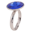 Кольцо Xuping цвет Родий с кр-ми Swarovski "Кристалл Capri Blue ø 16мм" фото №4 Кольцо Xuping цвет Родий с кр-ми Swarovski "Кристалл Capri Blue ø 16мм" фото №4