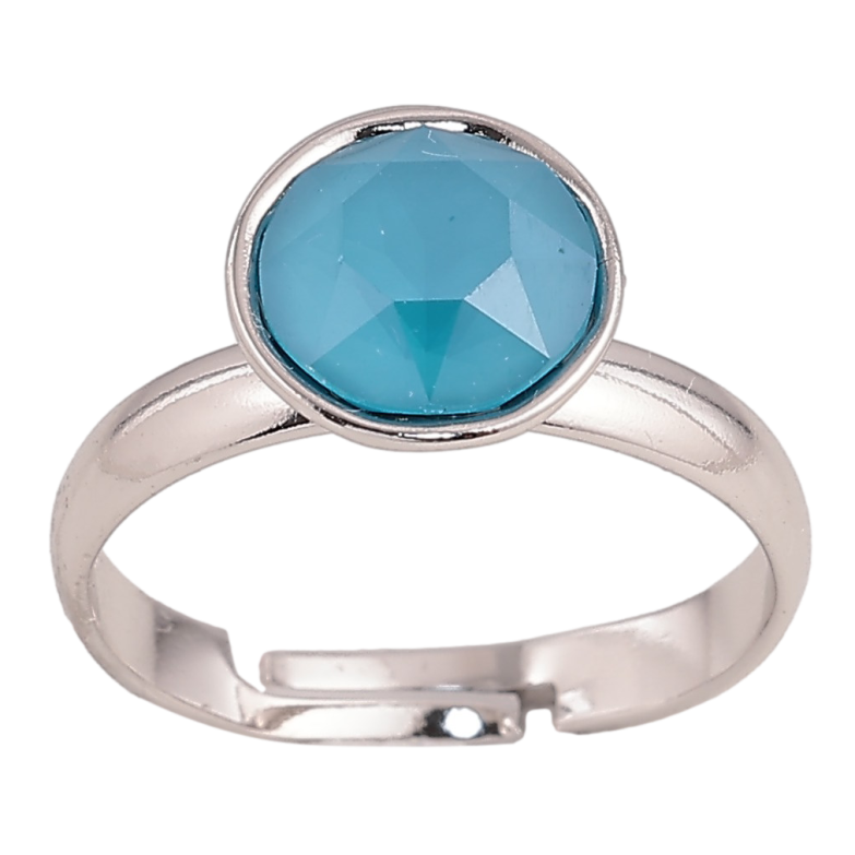 Кольцо Xuping цвет Родий с кр-ми Swarovski "Кристалл Caribbean Blue Opal" ø 10мм фото №3 Кольцо Xuping цвет Родий с кр-ми Swarovski "Кристалл Caribbean Blue Opal" ø 10мм фото №3