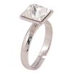 Кольцо Xuping цвет Родий с кр-ми Swarovski "Кристалл Clear" 10х10мм фото №2 Кольцо Xuping цвет Родий с кр-ми Swarovski "Кристалл Clear" 10х10мм фото №2