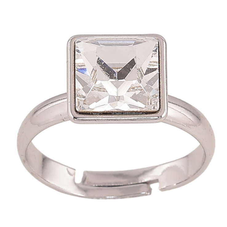Кольцо Xuping цвет Родий с кр-ми Swarovski "Кристалл Clear" 10х10мм фото №23 Кольцо Xuping цвет Родий с кр-ми Swarovski "Кристалл Clear" 10х10мм фото №23
