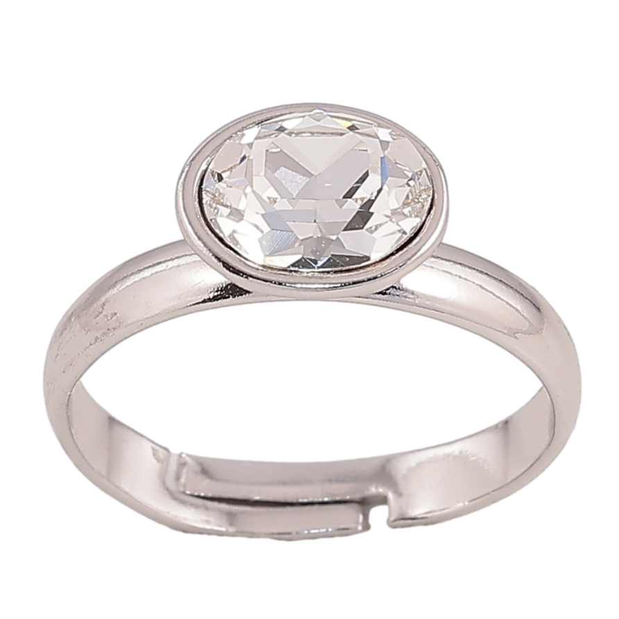 Кольцо Xuping цвет Родий с кр-ми Swarovski "Кристалл Clear" фото №1 Кольцо Xuping цвет Родий с кр-ми Swarovski "Кристалл Clear" фото №1