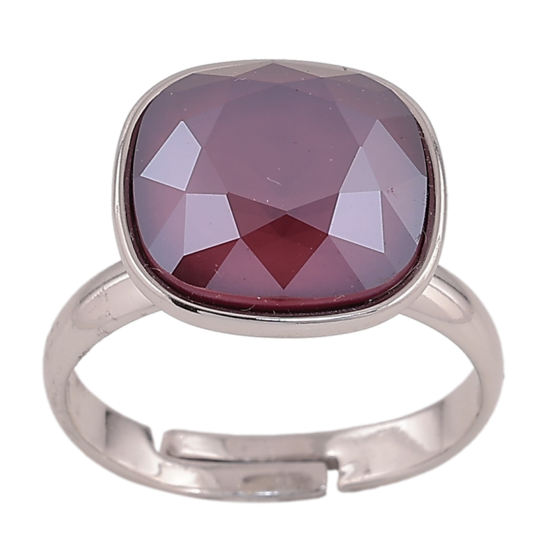 Каблучка Xuping колір Родій з кр-ми Swarovski "Кристал Burgundy" 14х14мм фото №7 Каблучка Xuping колір Родій з кр-ми Swarovski "Кристал Burgundy" 14х14мм фото №7
