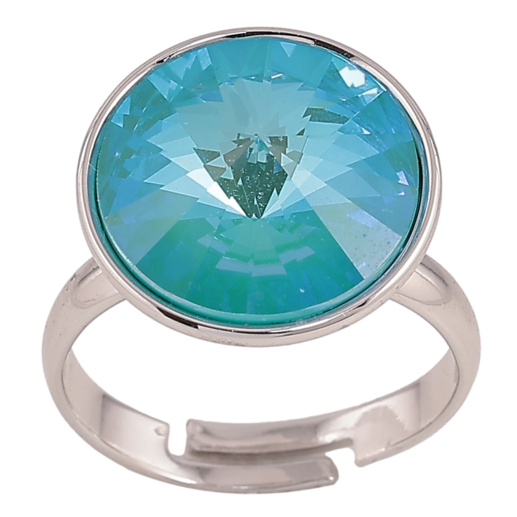 Кольцо Xuping цвет Родий с кр-ми Swarovski "Кристалл Laguna Delite" ø 16мм фото №15 Кольцо Xuping цвет Родий с кр-ми Swarovski "Кристалл Laguna Delite" ø 16мм фото №15