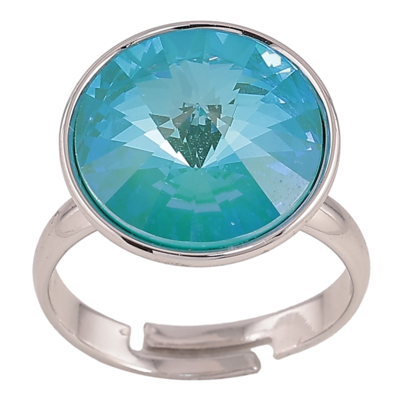 Кольцо Xuping цвет Родий с кр-ми Swarovski "Кристалл Laguna Delite" ø 16мм фото №12 Кольцо Xuping цвет Родий с кр-ми Swarovski "Кристалл Laguna Delite" ø 16мм фото №12
